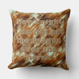 Placera inte vagnen ovanför hästen dekorativ kudde