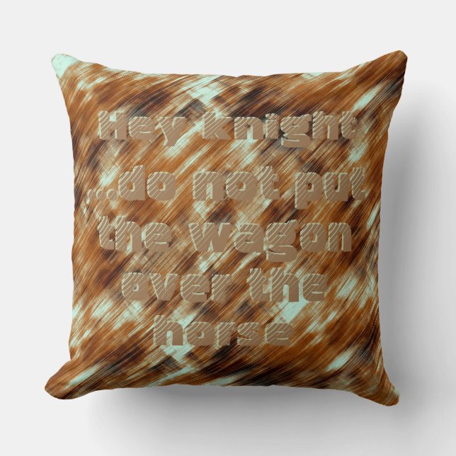 Placera inte vagnen ovanför hästen dekorativ kudde (Framsida)