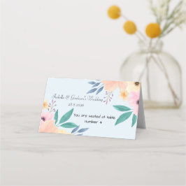 Placera kort - enkel design i blomman