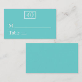Placera kort/Namn-kort - Aqua Placeringskort