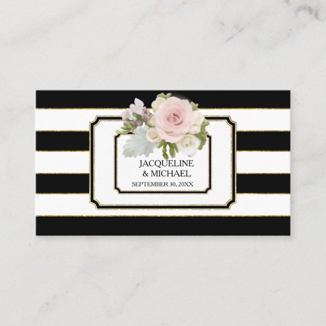 Placera kort på engelska Ro Art Deco Guld Glitter (Framsida)