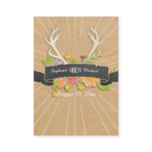 Placera kortet Hjort Antler WildblomStarburst Rust