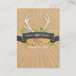 Placera kortet Hjort Antler WildblomStarburst Rust Placeringskort