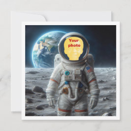 Placera min ansikte i bilden, astronaut, rymden kort