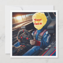 Placera min ansikte i bilden, formel 1 racingbil