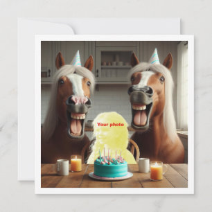Placera mitt ansikte i bilden, hästar och barn kort