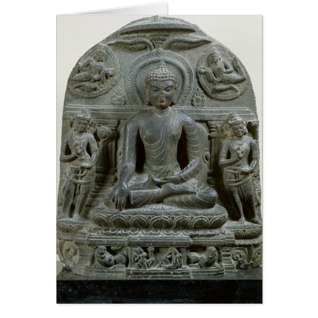 Placerad Buddha i meditation Hälsningskort (Framsidan)