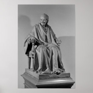 Placerad skulptur av Voltaire Poster