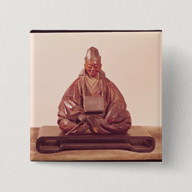 Placerad staty av den Basho Edo perioden Knapp (Framsida)