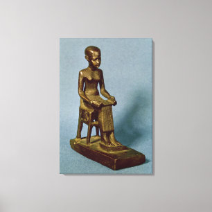 Placerad staty av det Imhotep innehav ett öppet Canvastryck