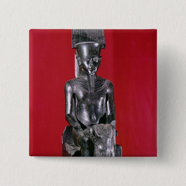 Placerad staty av gudAmonskydd Knapp (Framsida)