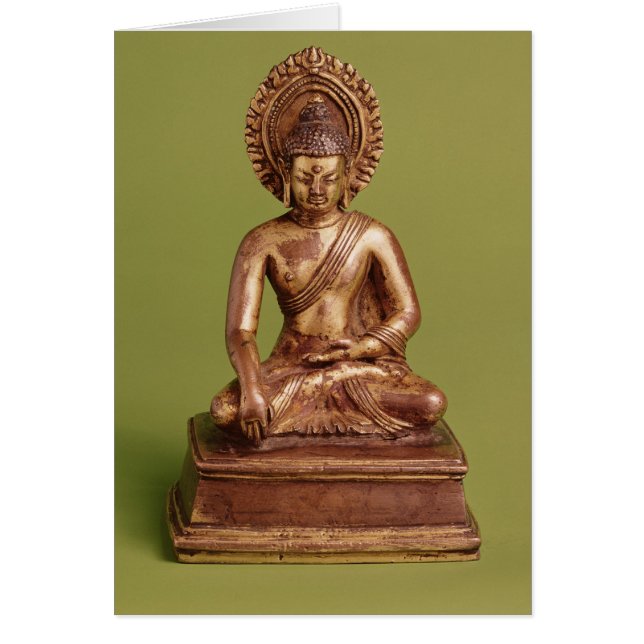 Placerade Buddha Hälsningskort (Framsidan)