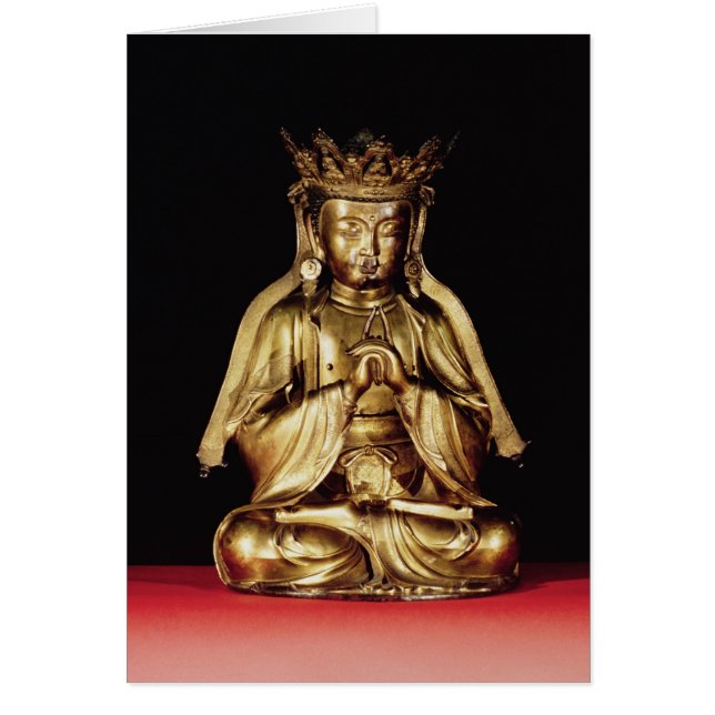 Placerade Buddha Hälsningskort (Framsidan)