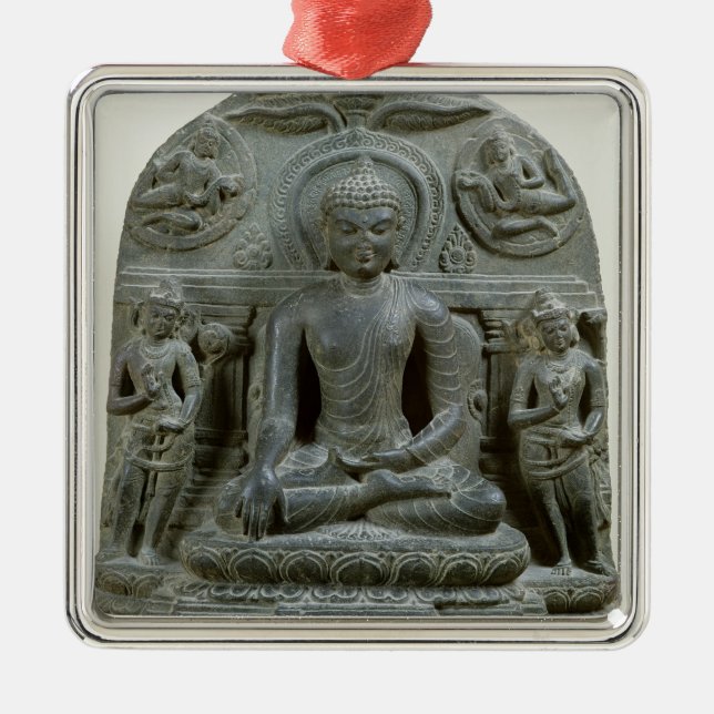 Placerade Buddha i meditation Julgransprydnad Metall (Framsidan)