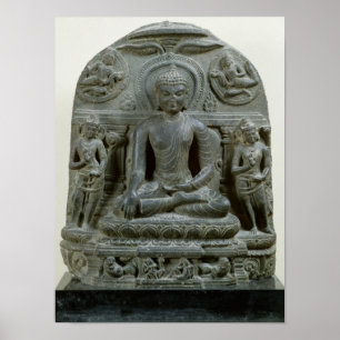Placerade Buddha i meditation Poster