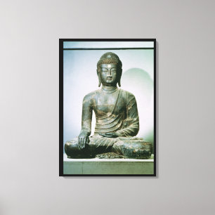 Placerade Sakyamuni Buddha från Ch'ungung-ni Canvastryck