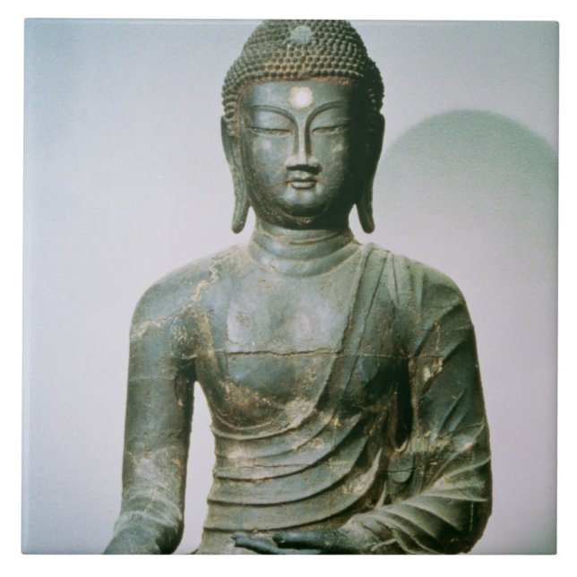 Placerade Sakyamuni Buddha från Ch'ungung-ni Kakelplatta (Framsidan)