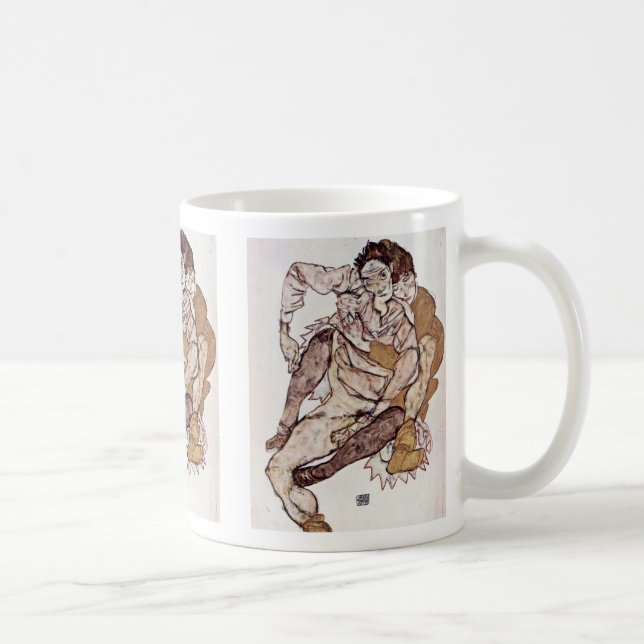Placerat koppla ihop vid Schiele Egon Kaffemugg (Höger)