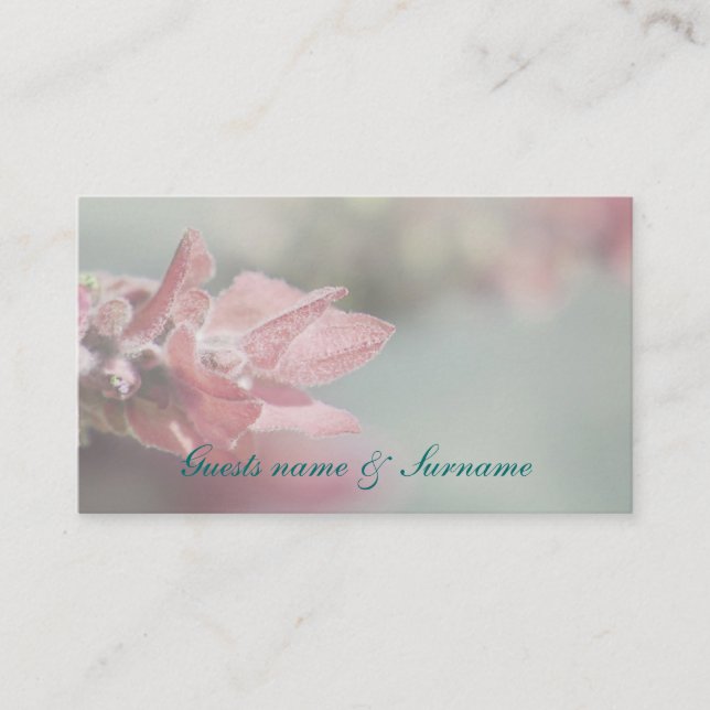 Placering av bröllop i Lavender bord Placeringskort (Framsida)