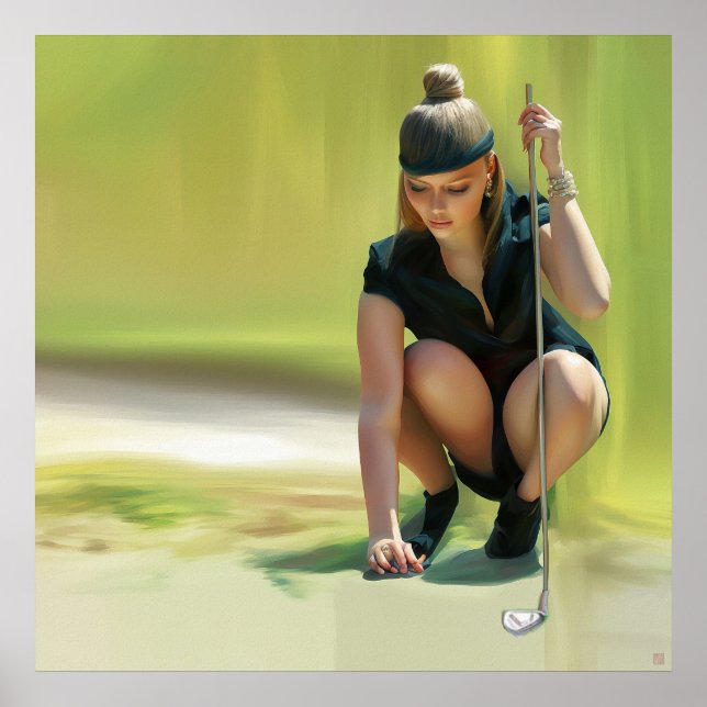 Placering - Skriv ut Golf Canvas Art Poster (Framsidan)