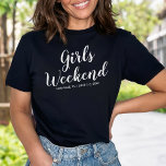 Placeringsdatum för T-shirt-Anpassningsbar för fli T Shirt<br><div class="desc">Perfektens skjorta för att fira dina flickor/dam helg bort. Oavsett om du firar en födelsedag, planerar en mini-reunion, en bachelorette-fest eller bara hänger med dina flickvänner, så kommer den här skjortan att ställa in scenen för bästa helg/resa någonsin. Anpassa genom att lägga till plats och datum för din resa bort....</div>