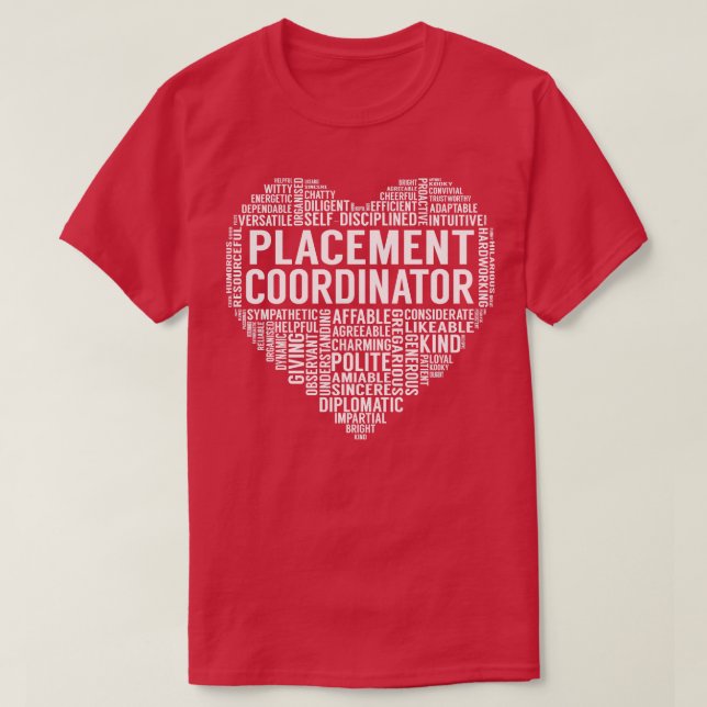 Placeringskoordinator Heart T Shirt (Design framsida)