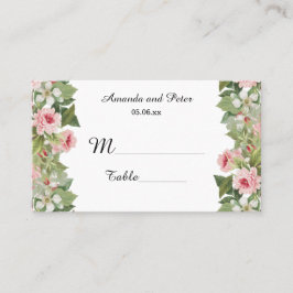Placeringskort för elegant blommigt ro