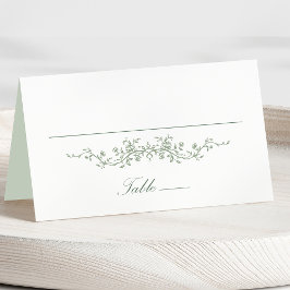 Placeringskort för Sage Grönt Classic Blommigt Brö Kort