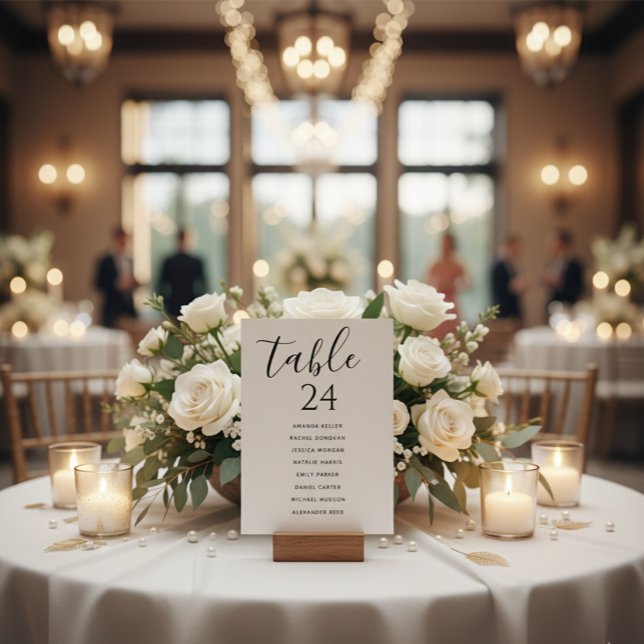 Placeringsplan Bordskort Elegant Tack Kort (Skapare uppladdad)