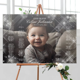 Placeringsplan för foto med baptism-elegant poster