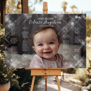 Placeringsplan för foto med baptism-elegant poster
