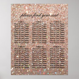 Placeringsplan - Rose Gold Glit Fab Poster