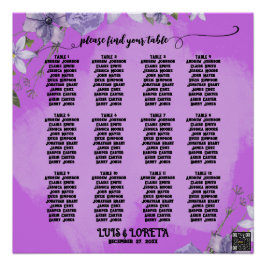 Placeringsschema för Bröllop i skript Perfect Poster