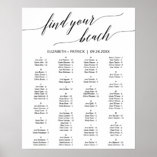 Placeringsschema för elegantens kalligrafi, område poster