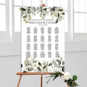 Placeringsschemat Grey bröllop hittar ditt säte Poster