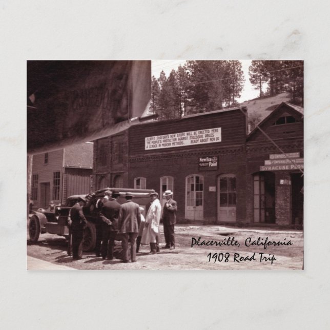 Placerville, California1908 Road Resa Vykort (Framsida)