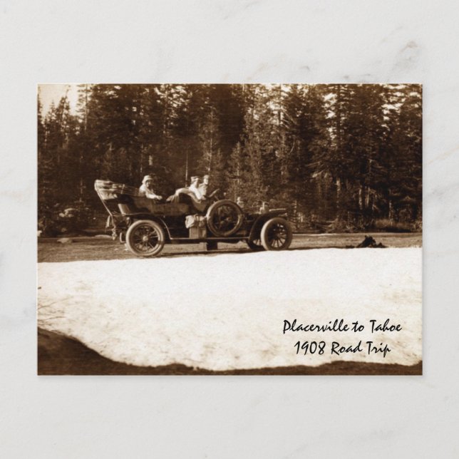 Placerville till Tahoe1908 Vykort (Framsida)