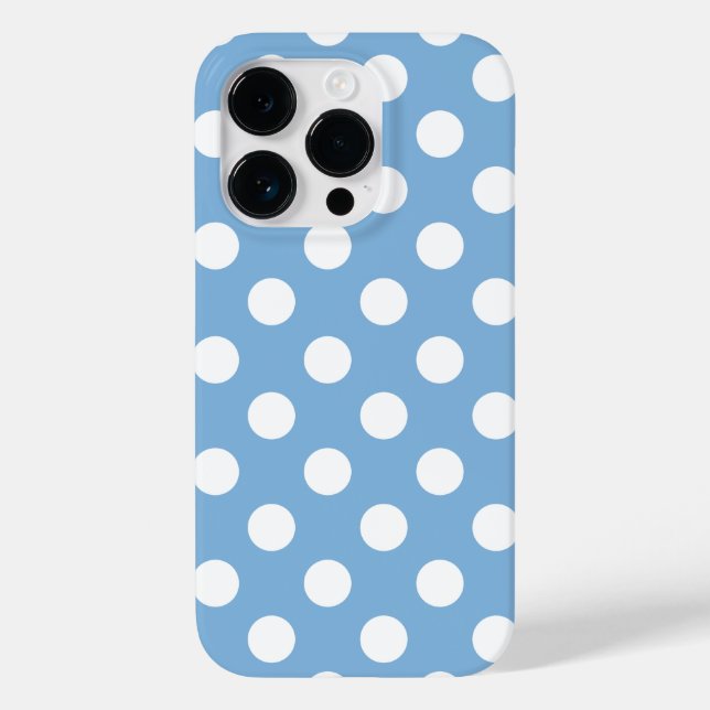Placid Blue Big Polka dots iPhone Cover (Baksida)
