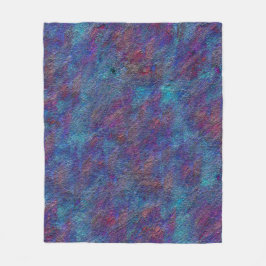 Pläckor av cyan och röd färg fleecefilt