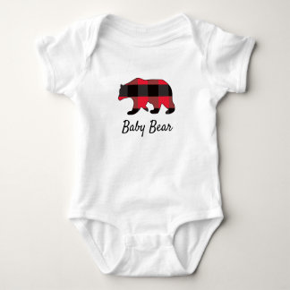 Pläd för buffel för babybjörn röd t shirt