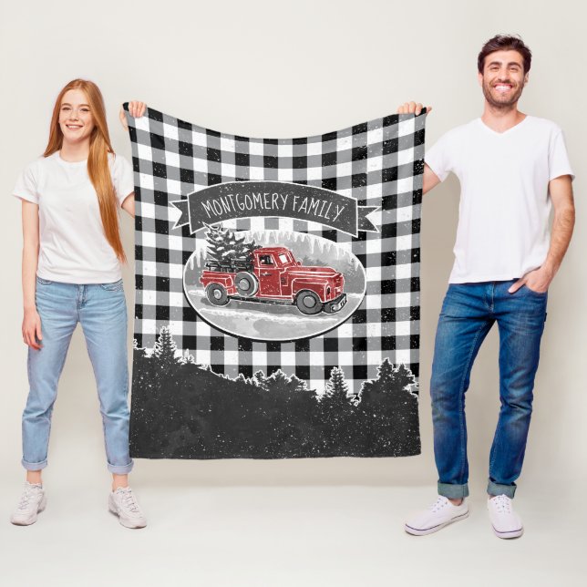 Pläd för buffel för vit för svart för fleecefilt (På plats)