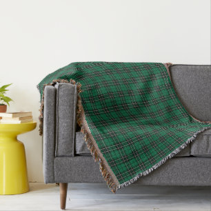 Pläd för grönt och för svart för Tartan för Mysfilt
