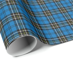 Pläd för klassikerblåttvintage presentpapper