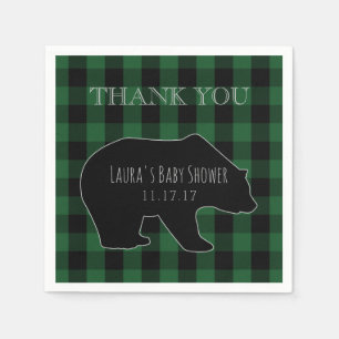 Pläd för Lumberjack för baby shower för Pappersservett