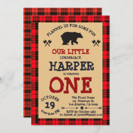 Pläd för skogsmark för födelsedag för gullig inbjudningar