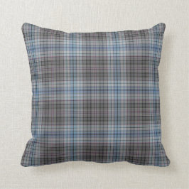 Pläd för Tartan för blåttgrå färgvit Kudde