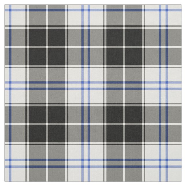 Pläd för Tartan för klanForbes klänning svartvit Tyg (Provkarta)