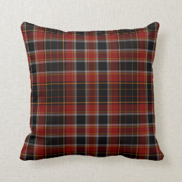 Pläd för Tartan för röd svartgult guld- Kudde