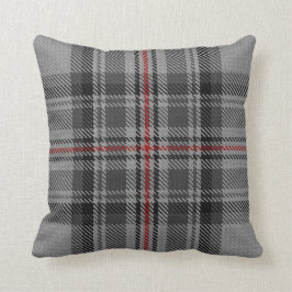 Pläd för Tartan för Taupegråttsvart röd jätte- Kudde