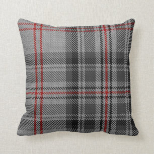 Pläd för Tartan för Taupegråttsvart röd offce Kudde